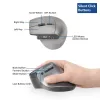 Ratón ergonómico inalámbrico ACT con Bluetooth y USB-C/USB-A