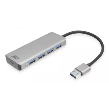 Hub USB ACT AC6121 Type-A 5000 Mbit/s aluminio