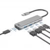 Hub USB ACT AC6125 3.2 Gen 1 Type-A 5000 Mbit/s gris