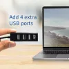 Hub USB ACT AC6205 2.0 480 Mbit/s negro 0,12 m