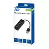 Hub USB ACT AC6205 2.0 480 Mbit/s negro 0,12 m