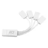 Hub USB ACT 4 puertos USB-A flexible USB 3.2 Gen 1 blanco 480 Mbit/s