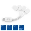 Hub USB ACT 4 puertos USB-A flexible USB 3.2 Gen 1 blanco 480 Mbit/s