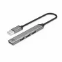 Hub USB 2.0 ACT AC6225 480 Mbit/s gris aluminio