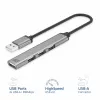 Hub USB 2.0 ACT AC6225 480 Mbit/s gris aluminio