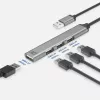 Hub USB 2.0 ACT AC6225 480 Mbit/s gris aluminio