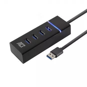 Hub USB 3.2 Gen 1 ACT AC6300 Type-A 5000 Mbit/s negro