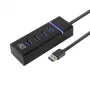 Hub USB 3.2 Gen 1 ACT AC6300 Type-A 5000 Mbit/s negro