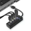 Hub USB 3.2 Gen 1 ACT AC6300 Type-A 5000 Mbit/s negro