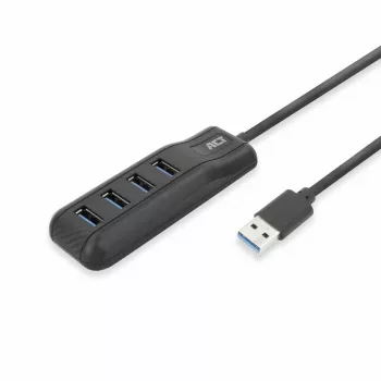 Hub de interfaces ACT AC6320 USB 3.2 Gen 1 (3.1 Gen 1) Type-A 5000 Mbit/s negro