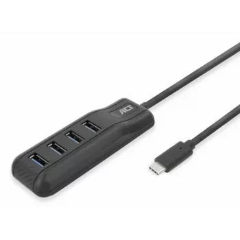 Hub de interfaces ACT AC6420 USB 3.2 Gen 1 (3.1 Gen 1) Type-C 5000 Mbit/s negro