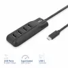 Hub de interfaces ACT AC6420 USB 3.2 Gen 1 (3.1 Gen 1) Type-C 5000 Mbit/s negro