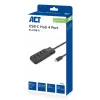 Hub de interfaces ACT AC6420 USB 3.2 Gen 1 (3.1 Gen 1) Type-C 5000 Mbit/s negro