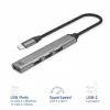 Hub USB ACT AC6425 Type-C 5000 Mbit/s aluminio gris