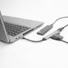 Hub USB ACT AC6425 Type-C 5000 Mbit/s aluminio gris