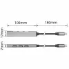 Hub USB ACT AC6425 Type-C 5000 Mbit/s aluminio gris