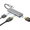 Adaptador multipuerto USB-C 4K ACT para 2 monitores HDMI, puerto de datos USB-A