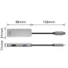 Adaptador multipuerto USB-C 4K ACT para 2 monitores HDMI, puerto de datos USB-A