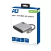 Adaptador multipuerto USB-C ACT para 1 monitor HDMI, 1x USB-A, PD pass-through