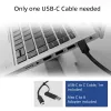 Docking station USB-C 4K ACT, para 2 o 3 monitores HDMI/DisplayPort, DisplayLink