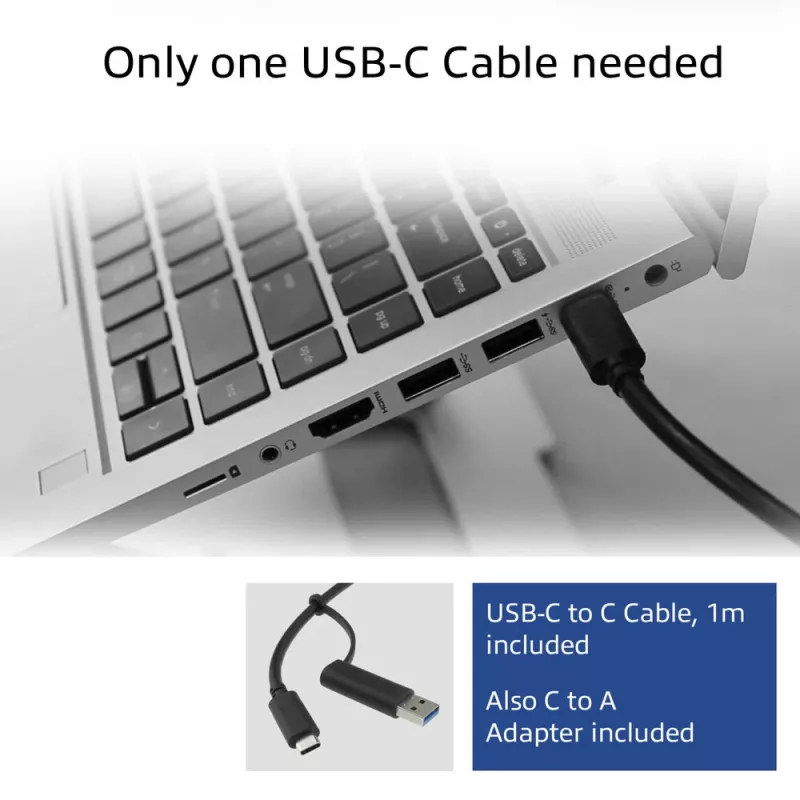Docking station USB-C 4K ACT, para 2 o 3 monitores HDMI/DisplayPort, DisplayLink