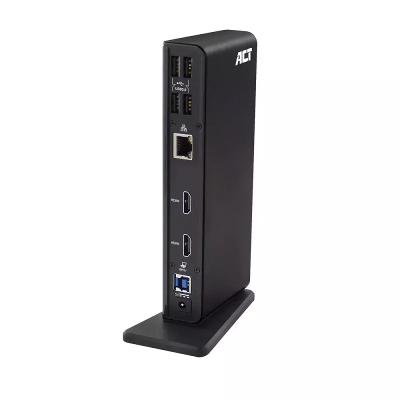 Docking station universal USB-C o USB-A ACT, para 2 monitores HDMI, DisplayLink