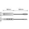 Hub USB-C ACT AC7055 3x USB-A Gigabit Ethernet