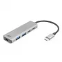 Hub USB 3.2 Gen 1 Type-C ACT AC7072 5000 Mbit/s negro gris