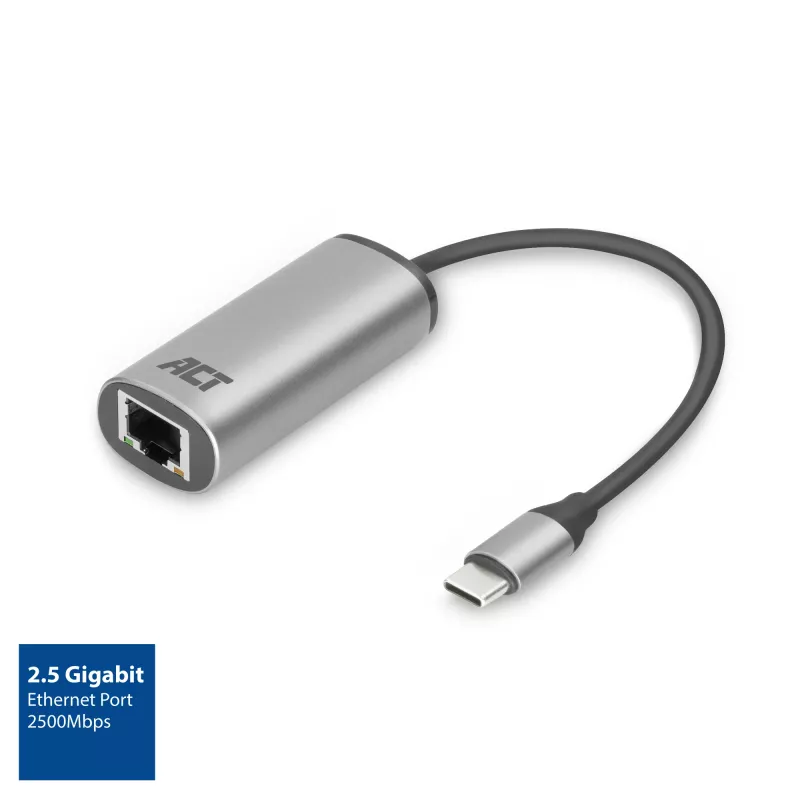 Hub USB ACT AC7081 Type-C 2500 Mbit/s aluminio