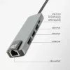 Docking station USB-C 4K ACT para 1 monitor HDMI, Ethernet, USB-A, PD pass-through