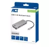 Docking station USB-C 4K ACT para 1 monitor HDMI, Ethernet, USB-C, USB-A, lector de tarjetas y PD pass-through