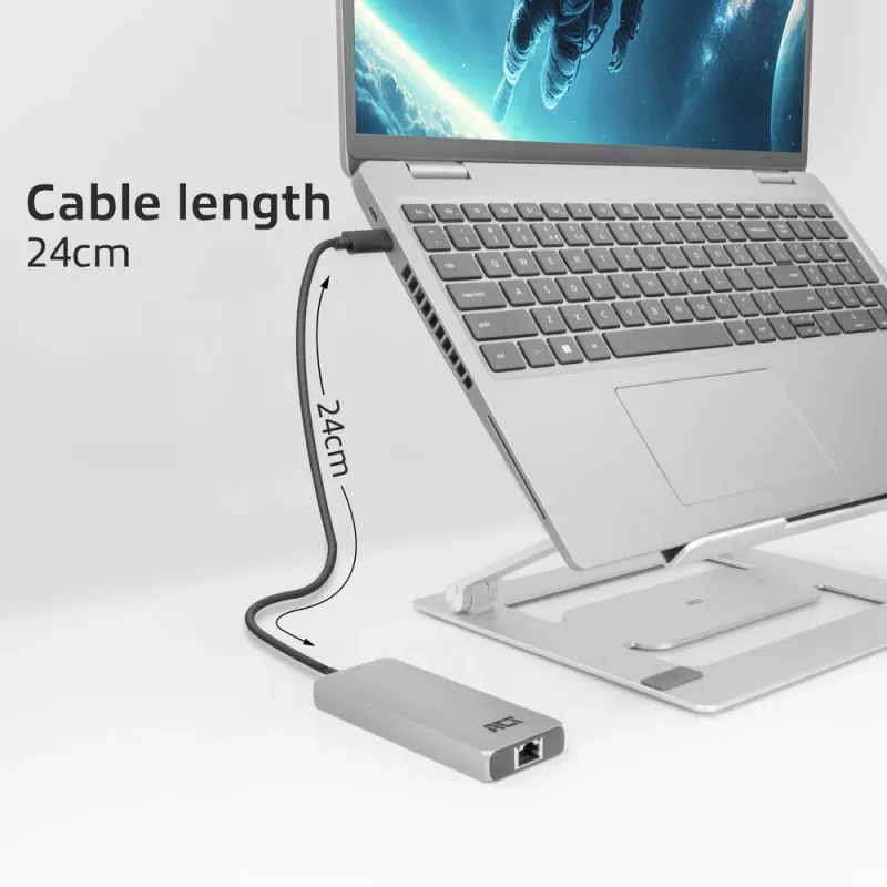ACT AC7095 base de conexión USB-C, USB 3.2 Gen 1, con cable, gris