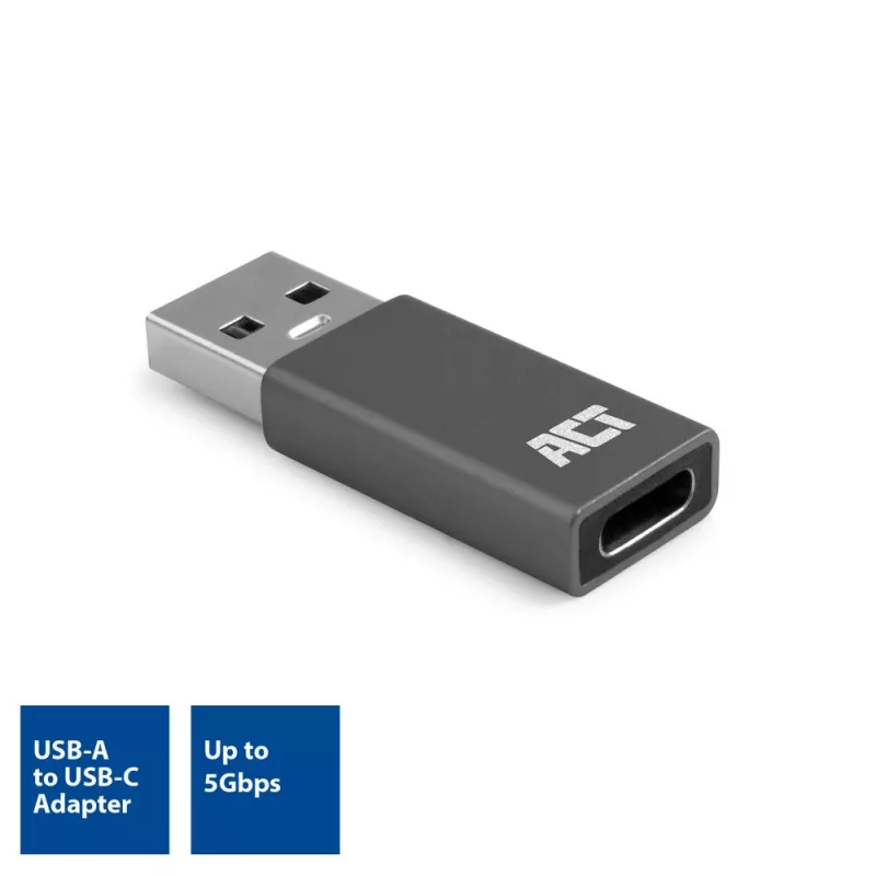 Adaptador USB-A a USB-C ACT AC7375 Gris