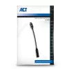 Cable de audio ACT AC7380 0,11 m 3,5 mm hembra USB Type-C macho Negro