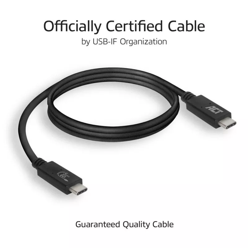 Cable ACT USB 3.0 USB-C certificado USB-IF 2 metros 5 Gbit/s