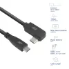 Cable ACT USB 3.0 en ángulo USB-C 1 metro 5 Gbit/s Negro