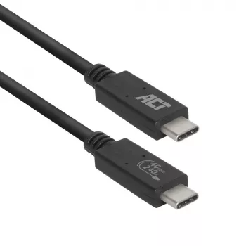 Cable ACT USB4® 40Gbps 240W USB Type-C®, certificado USB-IF, 0,8 metros