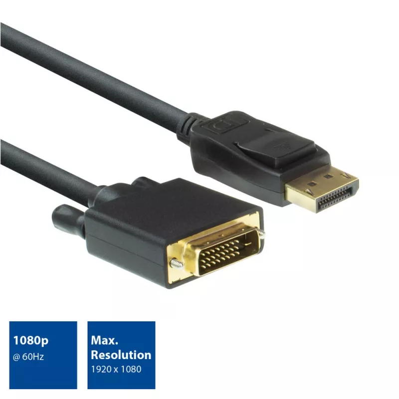 Cable adaptador DisplayPort a DVI ACT AC7505 1,8 m