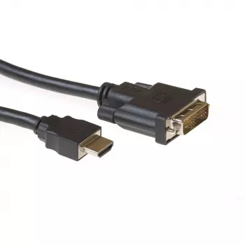 Cable adaptador ACT HDMI a DVI-D de 2 metros, HDMI-A macho – DVI-D Single-Link macho 18+1