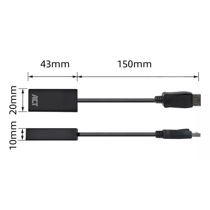 Adaptador DisplayPort a HDMI ACT AC7555