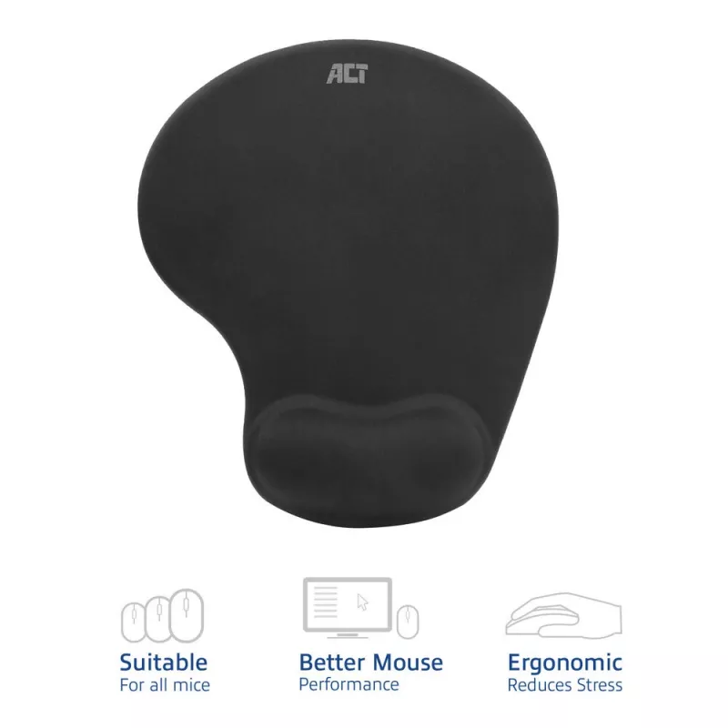 Alfombrilla de ratón ACT Ergonomic AC8010 con reposamuñecas