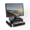 Soporte para monitor ACT AC8200 regulable en altura con un cajón Negro