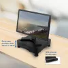Soporte para monitor ACT AC8200 regulable en altura con un cajón Negro