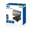 Soporte para monitor ACT AC8200 regulable en altura con un cajón Negro