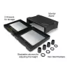 Soporte para monitor ACT extra ancho AC8215 regulable en altura con dos cajones