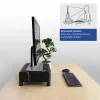 Soporte para monitor ACT extra ancho AC8215 regulable en altura con dos cajones