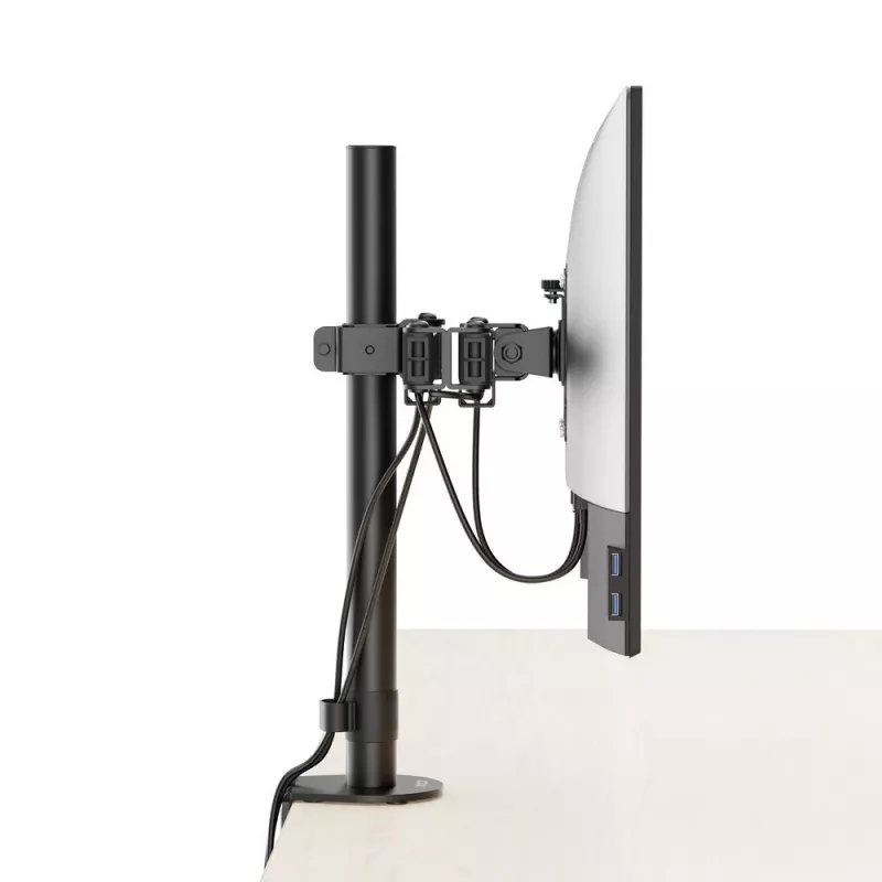 Brazo para un monitor ACT con pinza/pasacables 8 kg 10-32 pulgadas