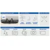 Brazo para dos monitores ACT con pinza/pasacables 16 kg 10-32 pulgadas