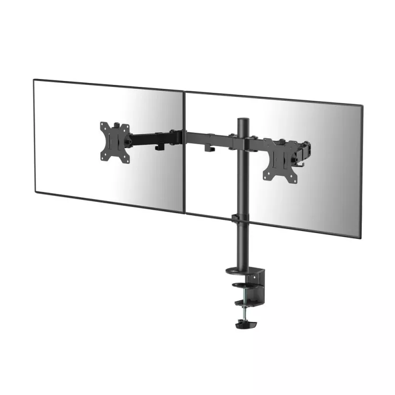 Brazo para dos monitores ACT con pinza/pasacables 16 kg 10-32 pulgadas