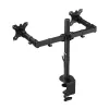 Brazo para dos monitores ACT con pinza/pasacables 16 kg 10-32 pulgadas